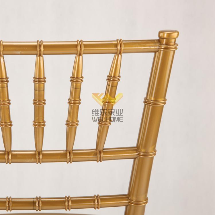 Golden Plastic tiffany chair For wedding/events